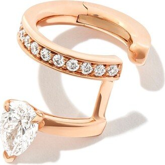 18kt rose gold Serti Sur Vide diamond ear cuff