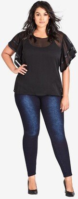 | Women's Plus Size Asha Regular High Rise Skinny Jean - - 18W