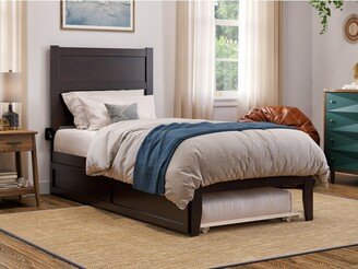 AFI NoHo Twin Extra Long Platform Bed with Twin XL Trundle in Espresso