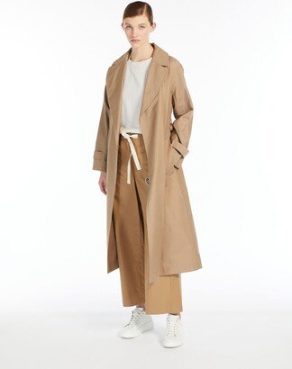 Technical cotton raincoat