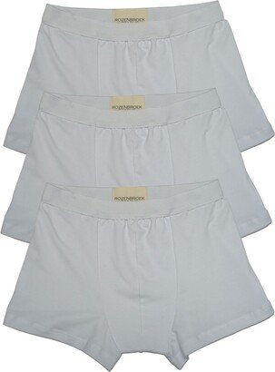 Rozenbroek Organic Bamboo Jersey Trunk In White - Pack Of 3