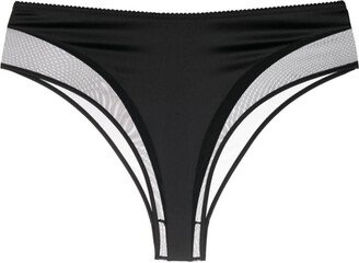 Silk high-waisted briefs