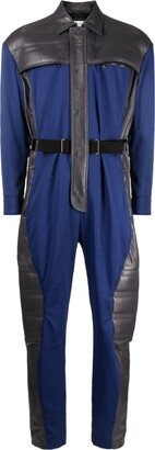 Motor-Style Panelled Jumpsuit