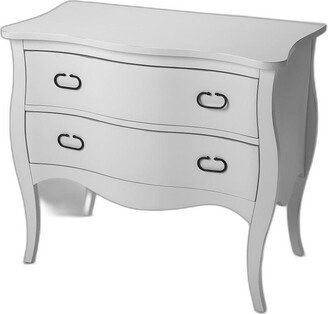 34 White Solid Wood Two Drawer Standard Chest