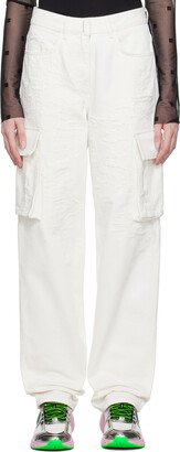 White Oversized Cargo Pants