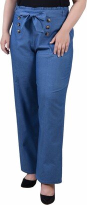 Plus Size Full Length Pull On Sailor Pants