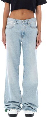 Bleach Baby Low-Rise Flared Jeans