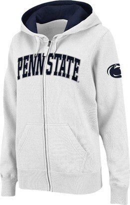 Women's White Penn State Nittany Lions Arched Name Full-Zip Hoodie