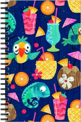 Notebooks: Chillaxin - Multi On Blue Notebook, 5X8, Multicolor