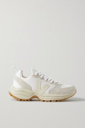 Venturi Suede And Leather-trimmed Alveomesh Sneakers - White