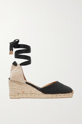 Net Sustain Carina 60 Canvas Wedge Espadrilles - Black