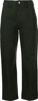 High-Waist Straight Trousers-AE