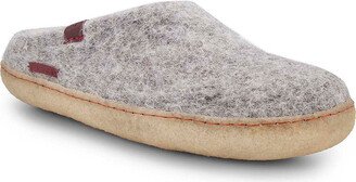 Betterfelt Women's Classic Slipper - Grey With Natural Crepe Rubber Sole