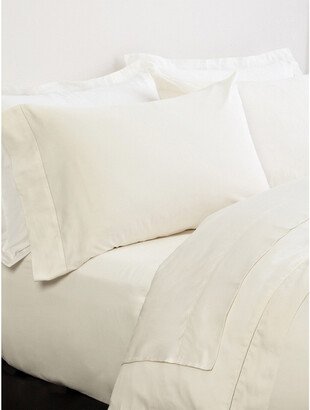 Lux Percale Ivory Duvet Cover