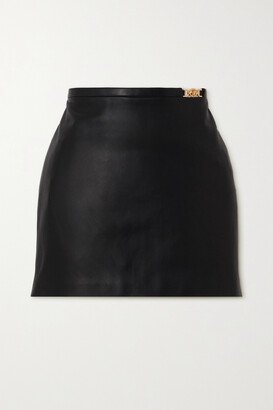 Icons Leather Mini Skirt - Black