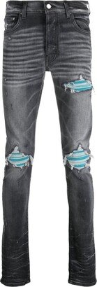 Grey MX1 Distressed Skinny Jeans