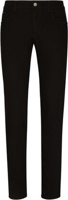 Black wash skinny stretch jeans-AA