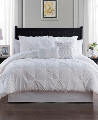 Sanders Pom Pom 7 Piece King Size Comforter Set