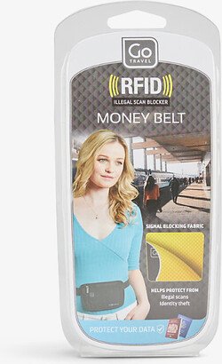 Black Padded Branded Woven Money Belt