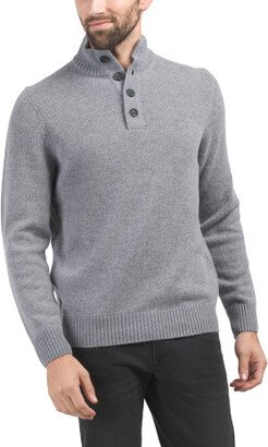 TJMAXX Quarter Button Neck Sweater For Men