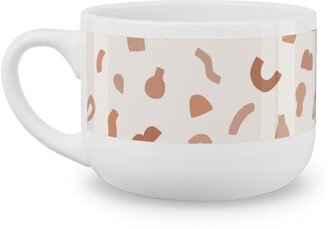 Mugs: Organic Cut Shapes - Kaolin Clay Latte Mug, White, 25Oz, Beige