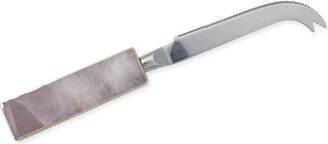 Greatfool Rose Quartz Soft Cheese Knife - Silver