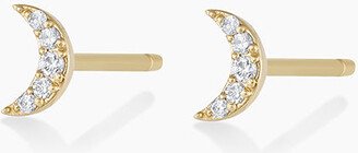 Diamond Crescent Studs Earring