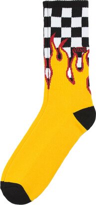 Flame Check Mens Crew Socks