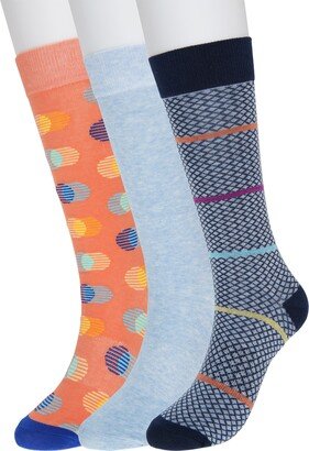 SAVILE ROW CO Pack of 3 Corbyn Stripe Crew Socks