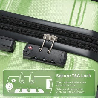 Sunmory Hardside Suitcase sets 3 Piece Luggage Sets with TSA Lock 20''24''28''-AN