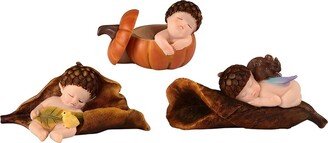 3-pc Lovely Acorn Fairy Baby Sleeping 3