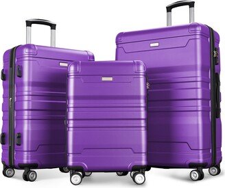 Sunmory Luggage Sets Expandable ABS Hardshell 3pcs Clearance Luggage Spinner Wheels Suitcase with TSA Lock 20''24''28''-AI