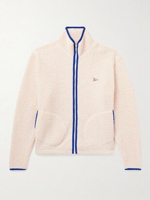 Logo-Embroidered Wool-Blend Fleece Jacket