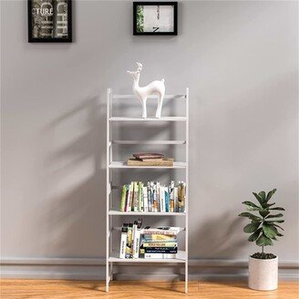 BESTCOSTY 4 Tier Tall Modern Wooden Open Book Case Bookshelf