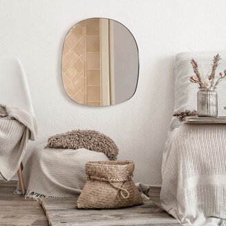 Siavonce Asymmetrical Wall Mounted Mirror Decorative Living Room Bedroom Entryway - As picture