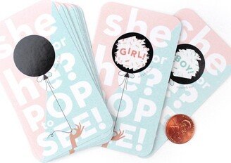 Inklings Paperie 12ct Scratch Off Gender Reveal Girl Balloon Cards