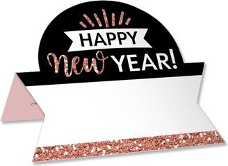 Big Dot of Happiness Rose Gold Happy New Year - New Years Eve Party Tent Buffet Card - Table Setting Name Place Cards - Set of 24