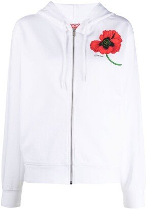 Boke Flower zip-up hoodie