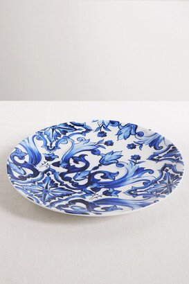 31cm Painted Porcelain Charger Plate - Blue