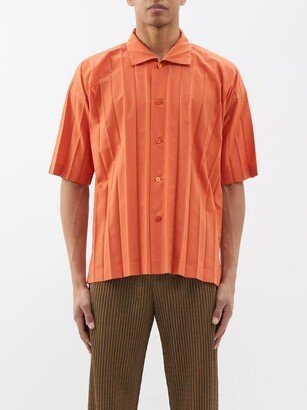 Technical-pleated Short-sleeved Shirt-AA