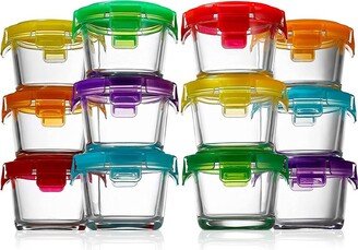 Glass Round 12Pc Container Sets-AA