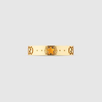 Icon yellow gold ring with stars