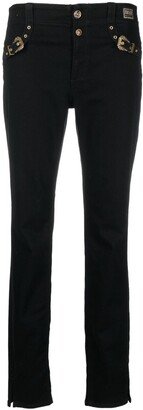 Decorative Buckle Skinny Trousers