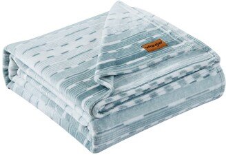 Logan Stripe Ultra Soft Plush Blanket, Full/Queen