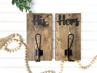 His & Hers Towel Hook, Bathroom Hooks, Hangers, Wall Housewarming Gift, Wedding Gift