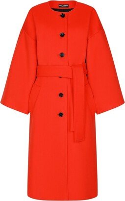 Belted Single-Breasted Coat-AM