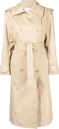 Loose-Fit Double-Breasted Trench Coat