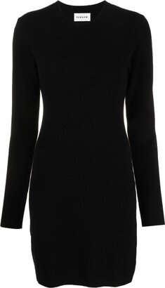 Fine-Knit Crew-Neck Minidress