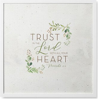 Photo Tiles: Trust In The Lord Photo Tile, White, Framed, 8X8, Multicolor