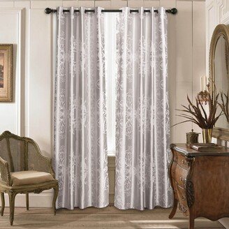 Curtains Damask Jacquard Grommet Semi-Blackout, Tall 60x100